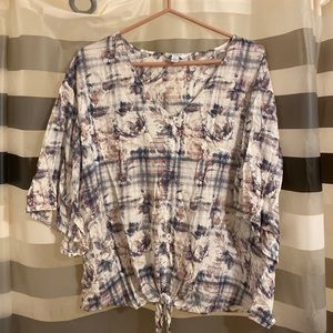 Boutique Plus Tie Front Shirt